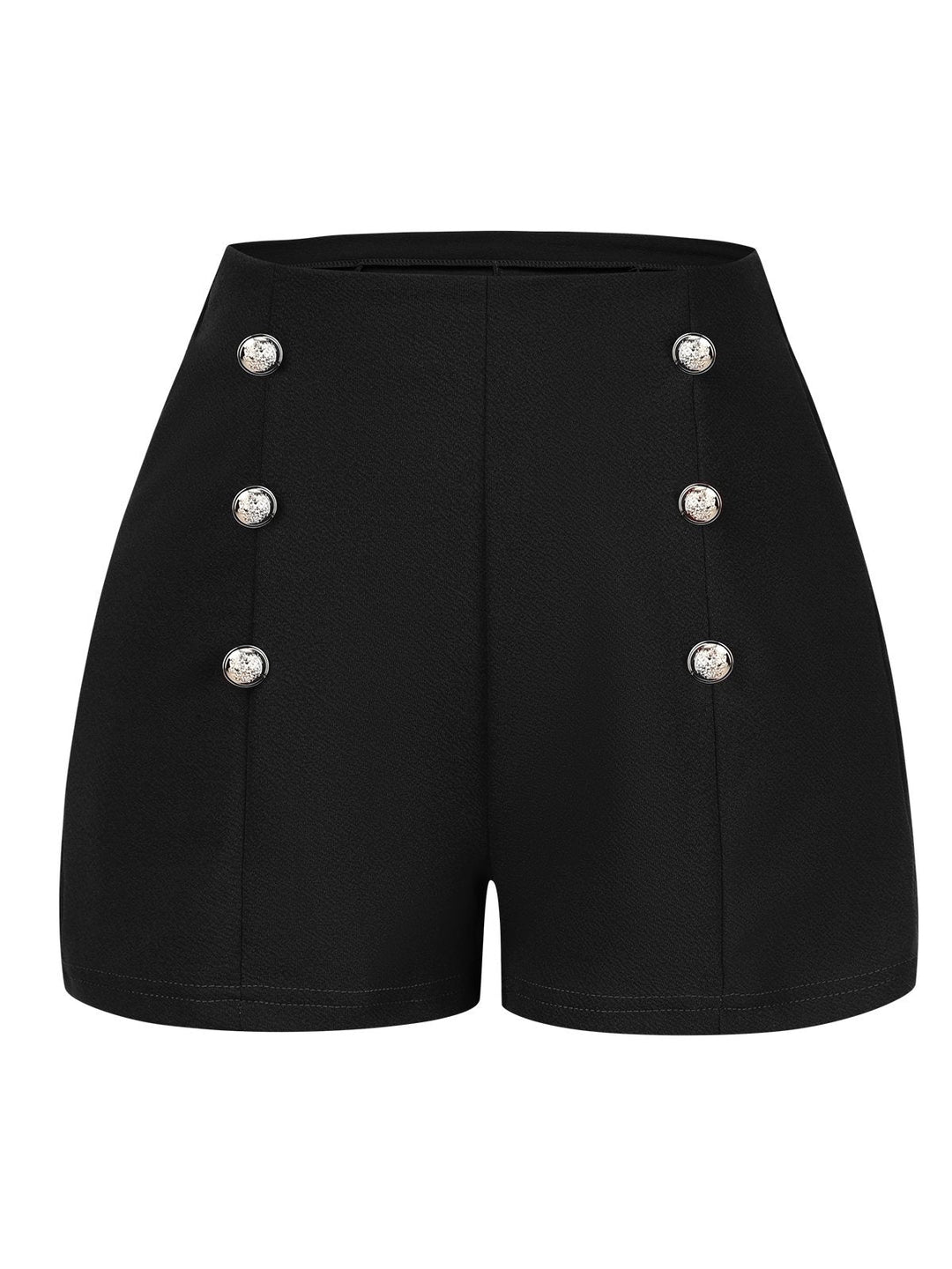 1950s Solid Button High Waisted Shorts, vintage fashion, retro style - perfect for women who love vintage and retro fashion
