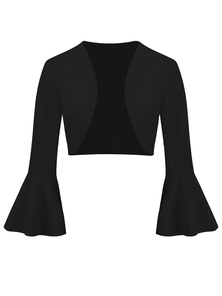1950s Solid Christmas Trumpet Sleeved Jacket: timeless style reimagined