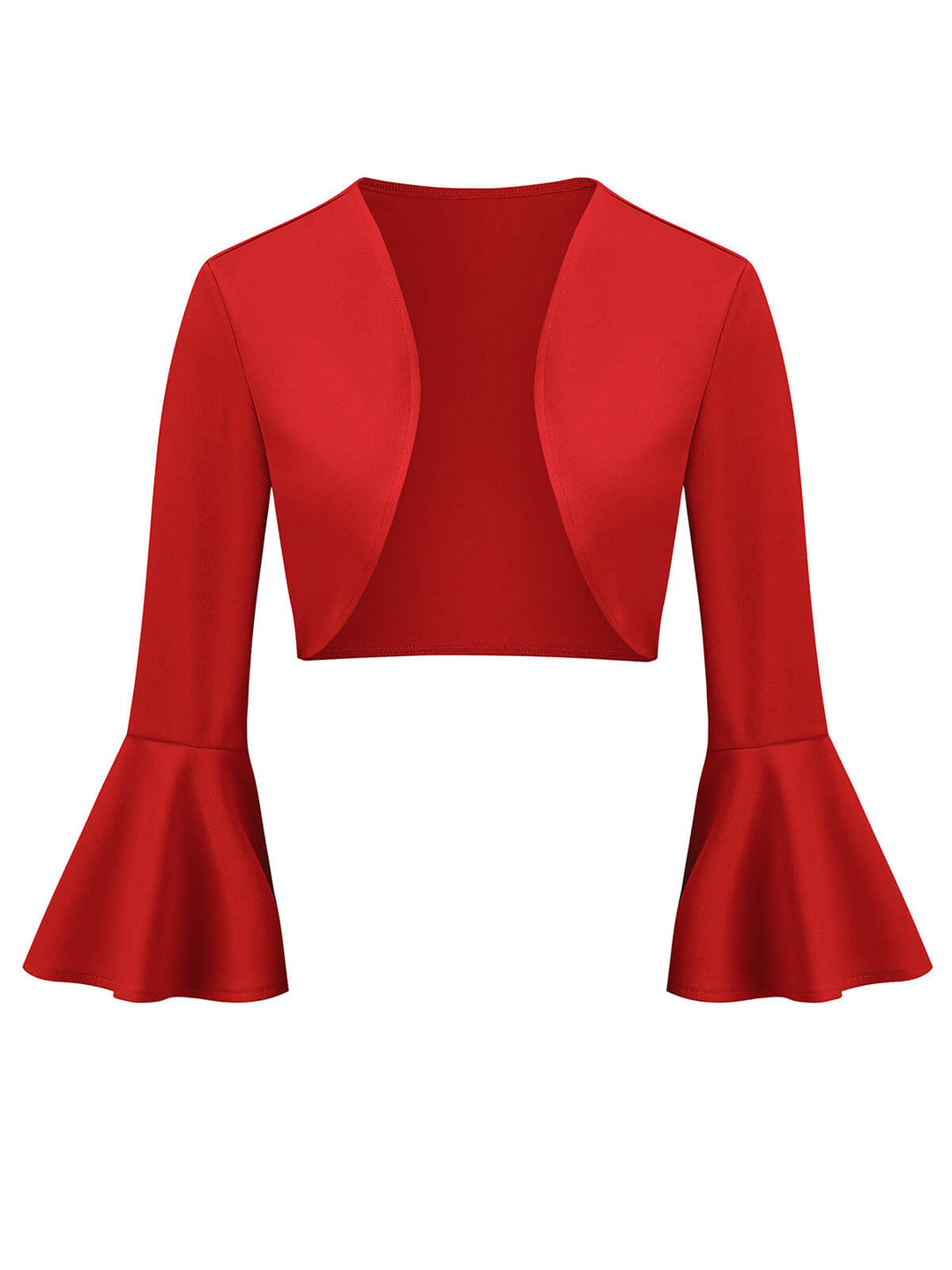 1950s Solid Christmas Trumpet Sleeved Jacket: timeless style reimagined