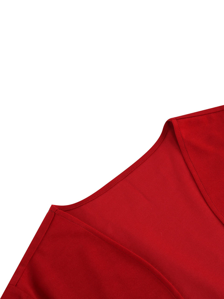 1950s Solid Christmas Trumpet Sleeved Jacket — vintage elegance for the modern woman