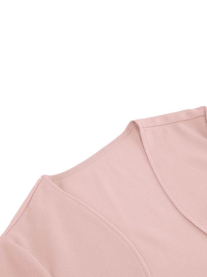 1950s Solid Christmas Trumpet Sleeved Jacket: timeless style reimagined