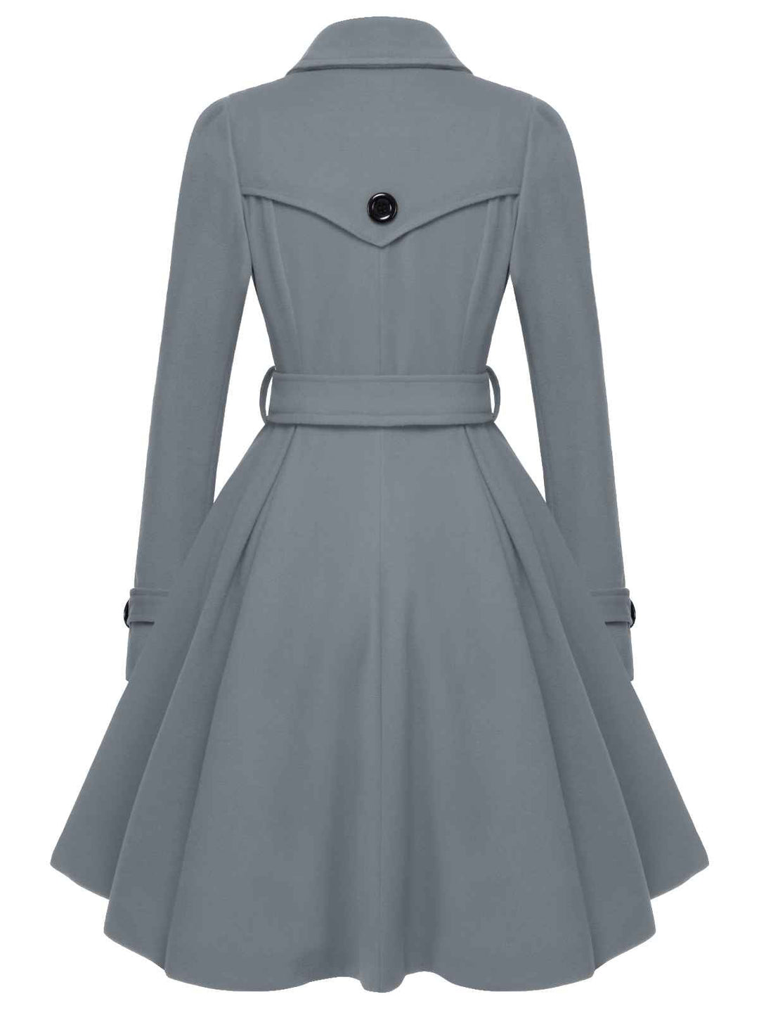 She throws on this 1950s Solid Color Lapel Slim Coat and the city feels like 1950s Paris