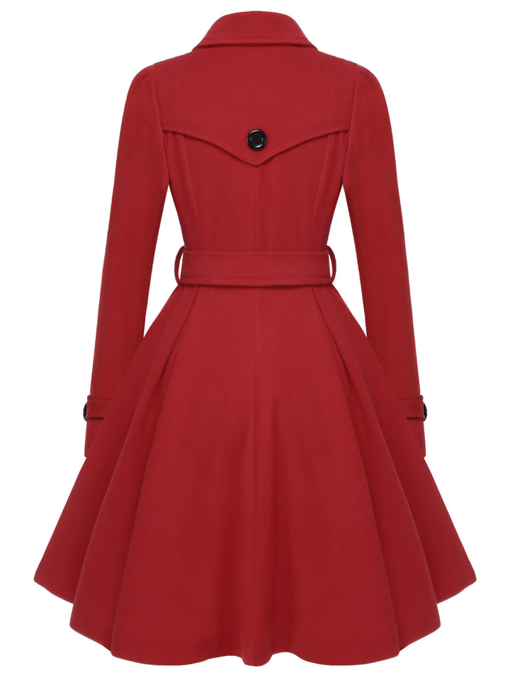 1950s Solid Color Lapel Slim Coat, vintage coat, outerwear - perfect for women who love vintage and fashion