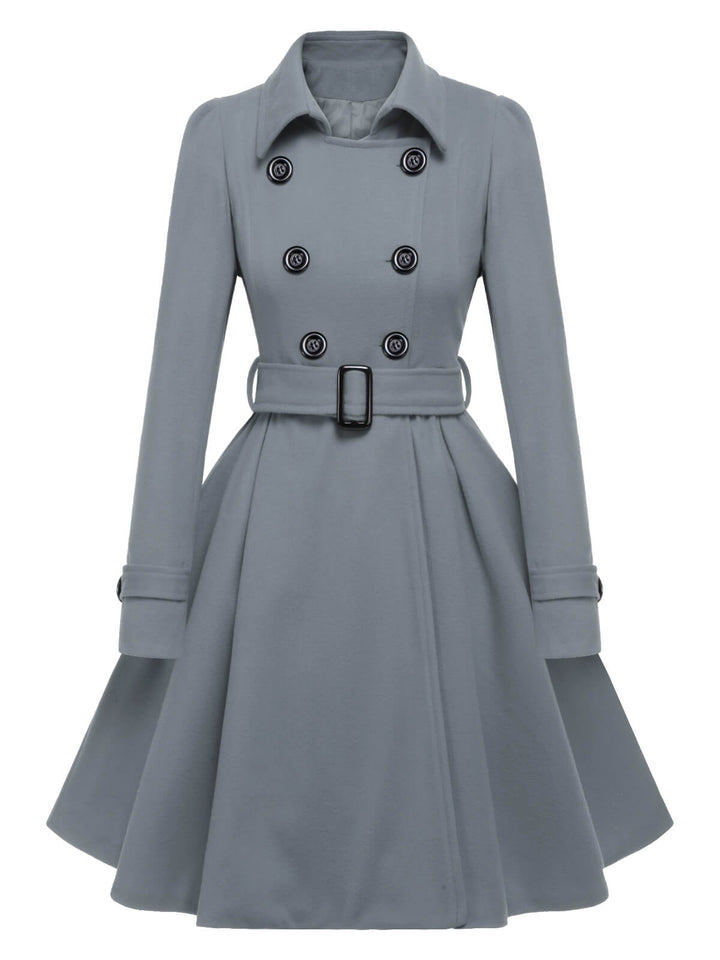 1950s Solid Color Lapel Slim Coat, vintage coat, outerwear - perfect for women who love vintage and fashion