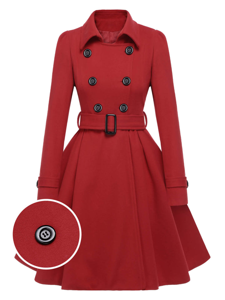 1950s Solid Color Lapel Slim Coat, vintage coat, outerwear - perfect for women who love vintage and fashion