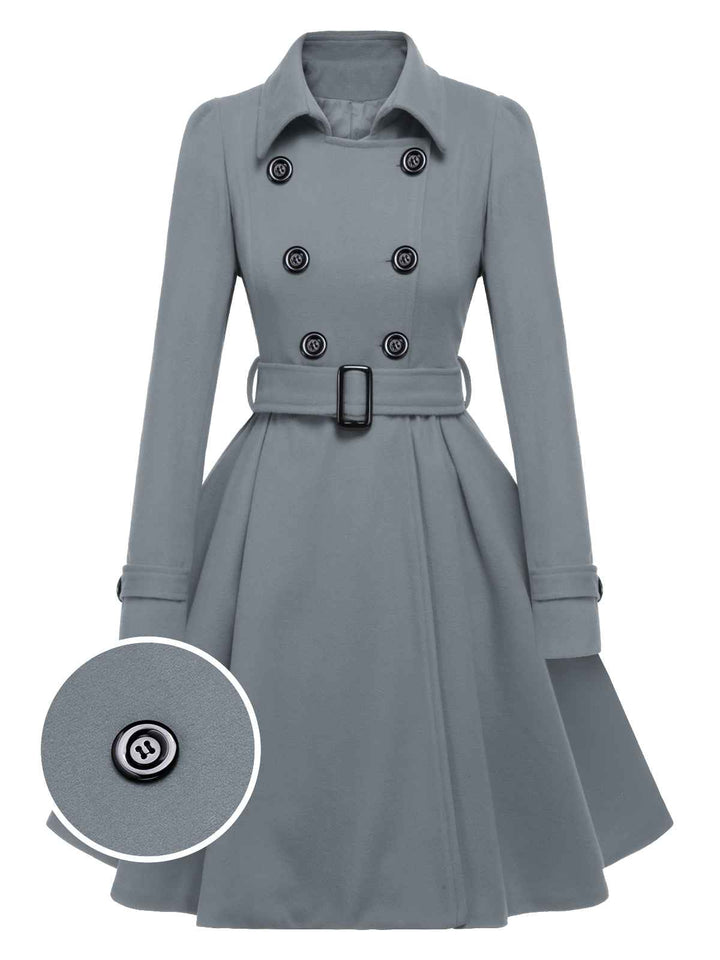 1950s Solid Color Lapel Slim Coat — 1950s sophistication that wraps her in quiet power