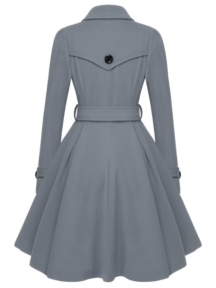 1950s Solid Color Lapel Slim Coat, vintage coat, outerwear - perfect for women who love vintage and fashion