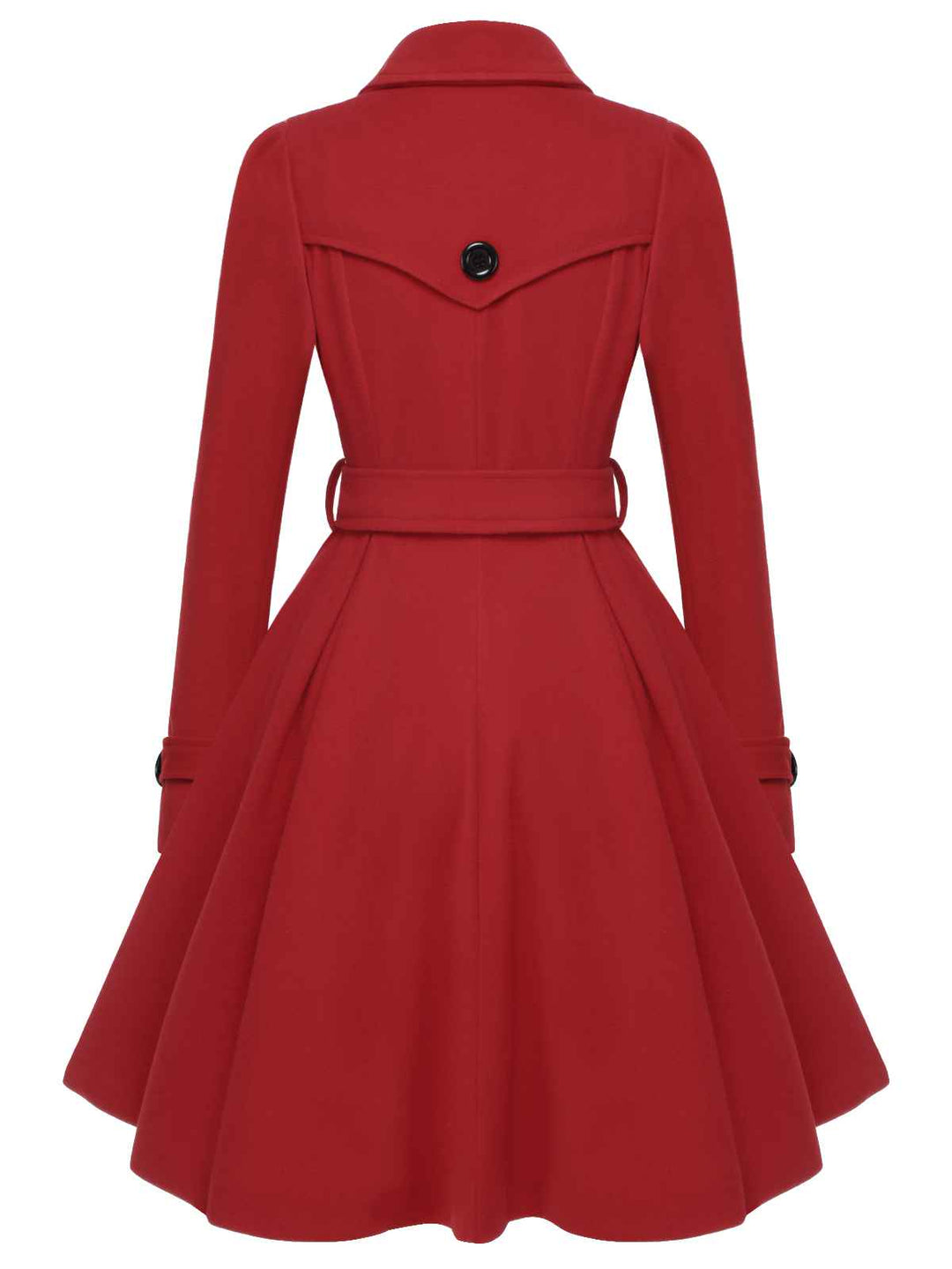 This 1950s Solid Color Lapel Slim Coat is her armor of 1950s elegance