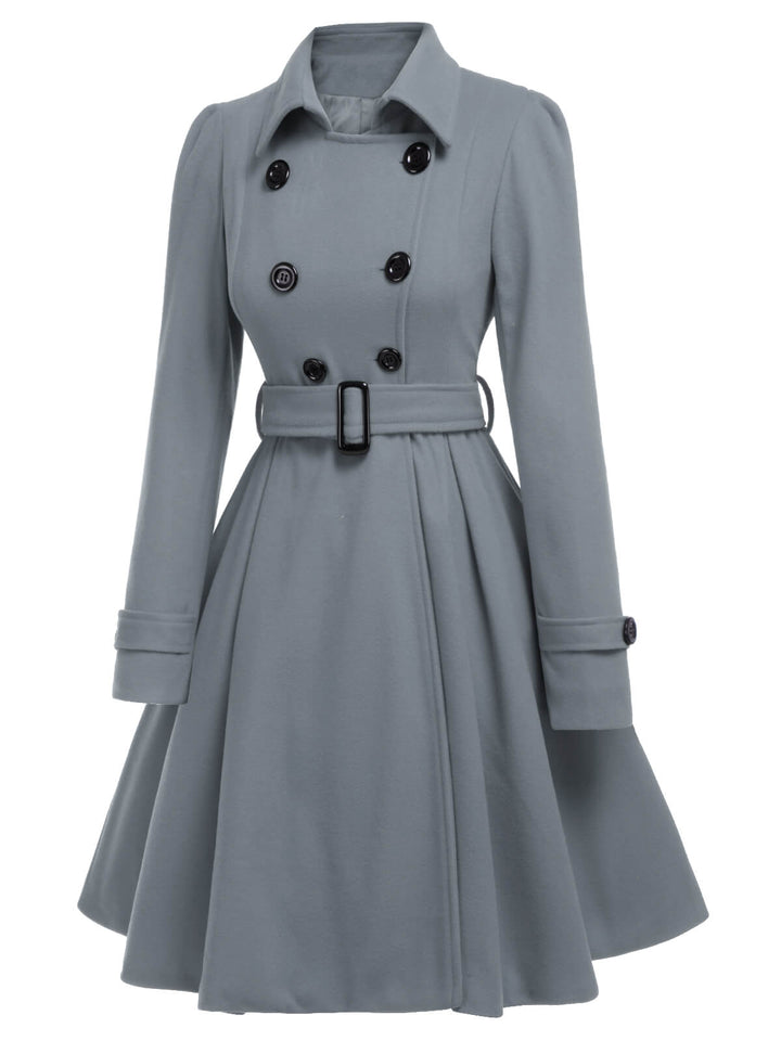 1950s Solid Color Lapel Slim Coat, vintage coat, outerwear - perfect for women who love vintage and fashion
