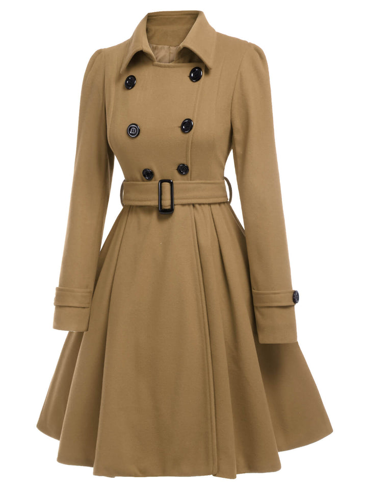 1950s Solid Color Lapel Slim Coat, vintage coat, outerwear - perfect for women who love vintage and fashion
