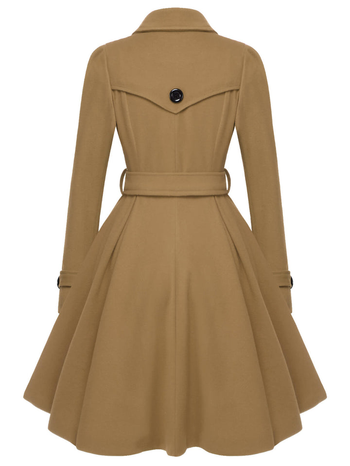 1950s Solid Color Lapel Slim Coat, vintage coat, outerwear - perfect for women who love vintage and fashion