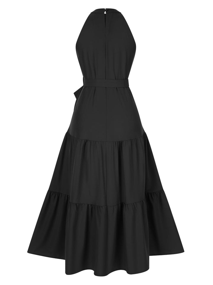 1950s Solid Crew Halter Tiered Dress, vintage dress, retro fashion, rockabilly, pin-up fashion - perfect for women who love vintage and retro fashion