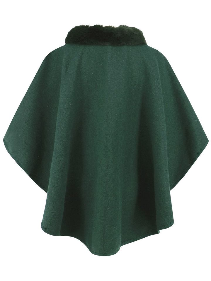 1950s Solid Furry Batwing Coat - vintage fashion, style