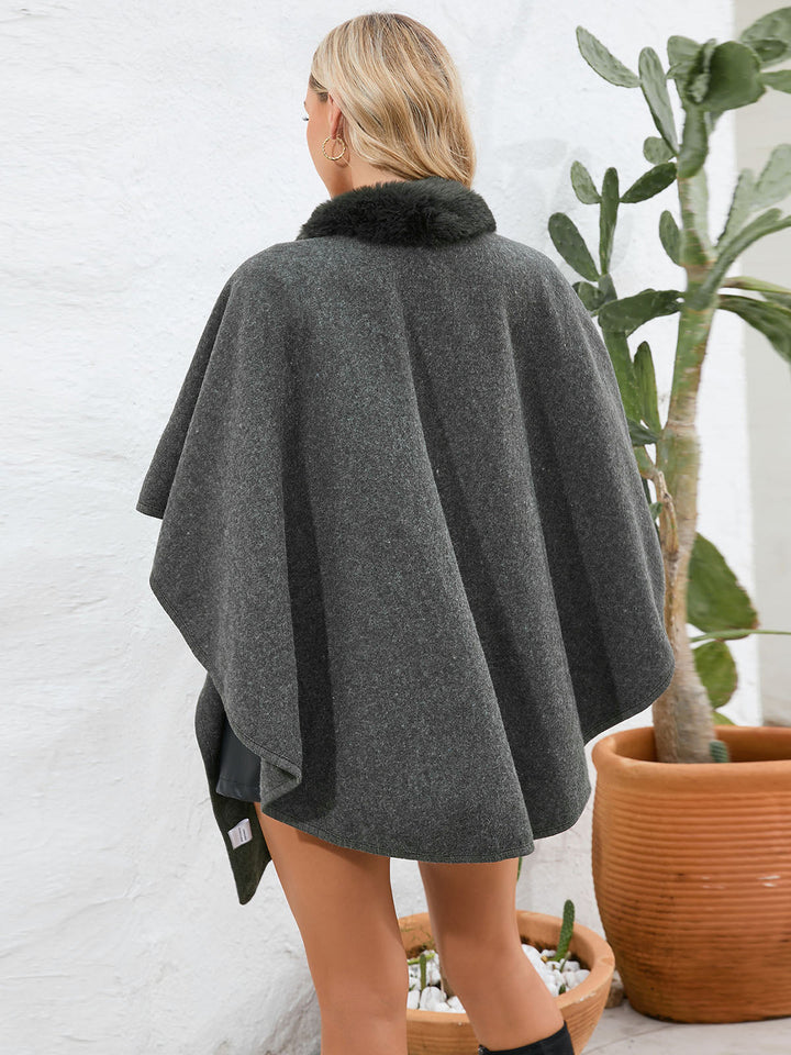 1950s Solid Furry Batwing Coat - vintage fashion, style