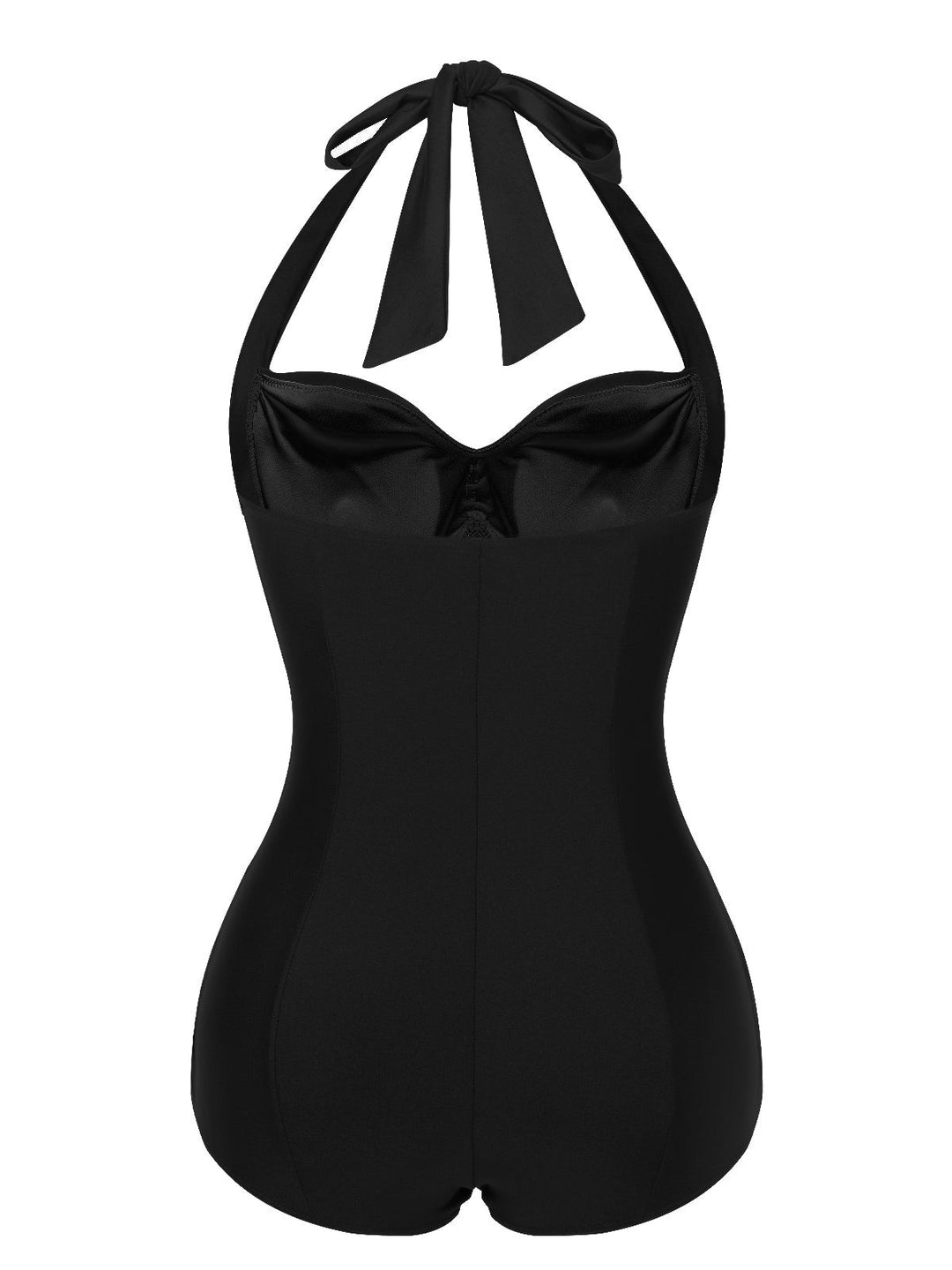 Solid Gathered Halter Swimsuit | vintage swi