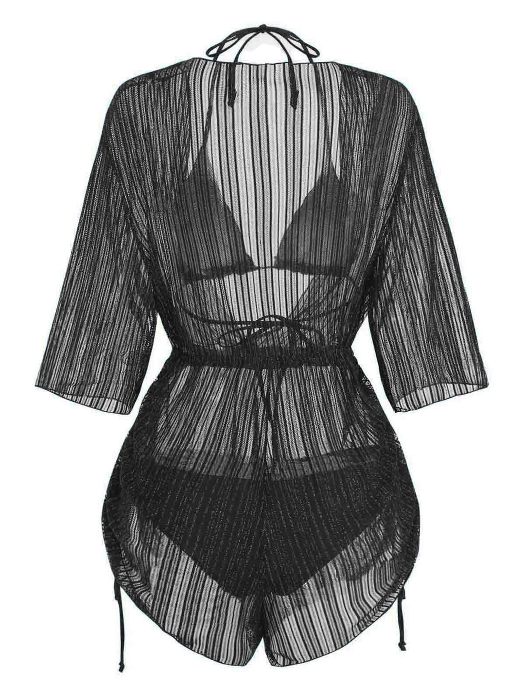 Solid-Halter-Bikini-Set-Shimmer-Cover-Up, vintage, retro, swimwear