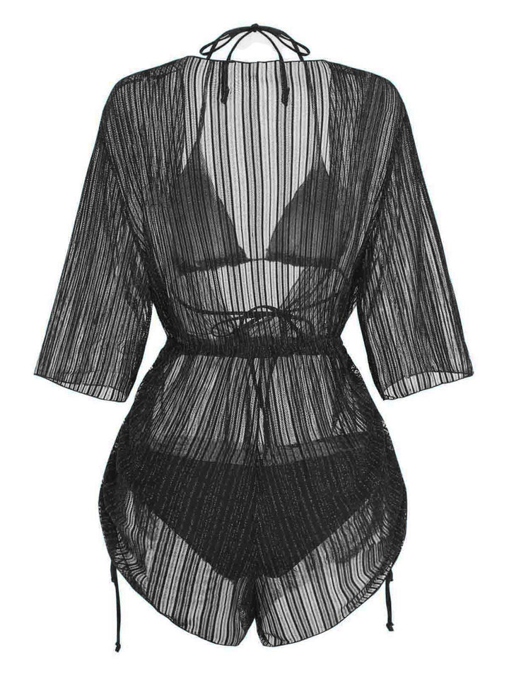 Solid-Halter-Bikini-Set-Shimmer-Cover-Up, vintage, retro, swimwear