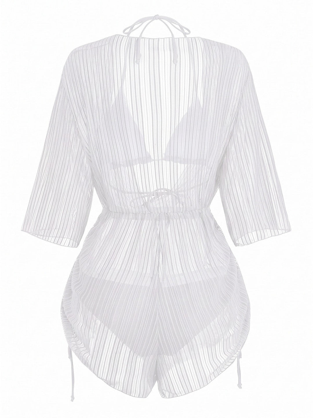 Solid-Halter-Bikini-Set-Shimmer-Cover-Up, vintage, retro, swimwear