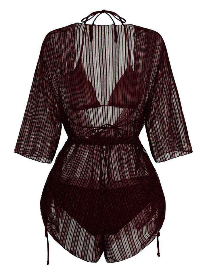 Solid-Halter-Bikini-Set-Shimmer-Cover-Up, vintage, retro, swimwear