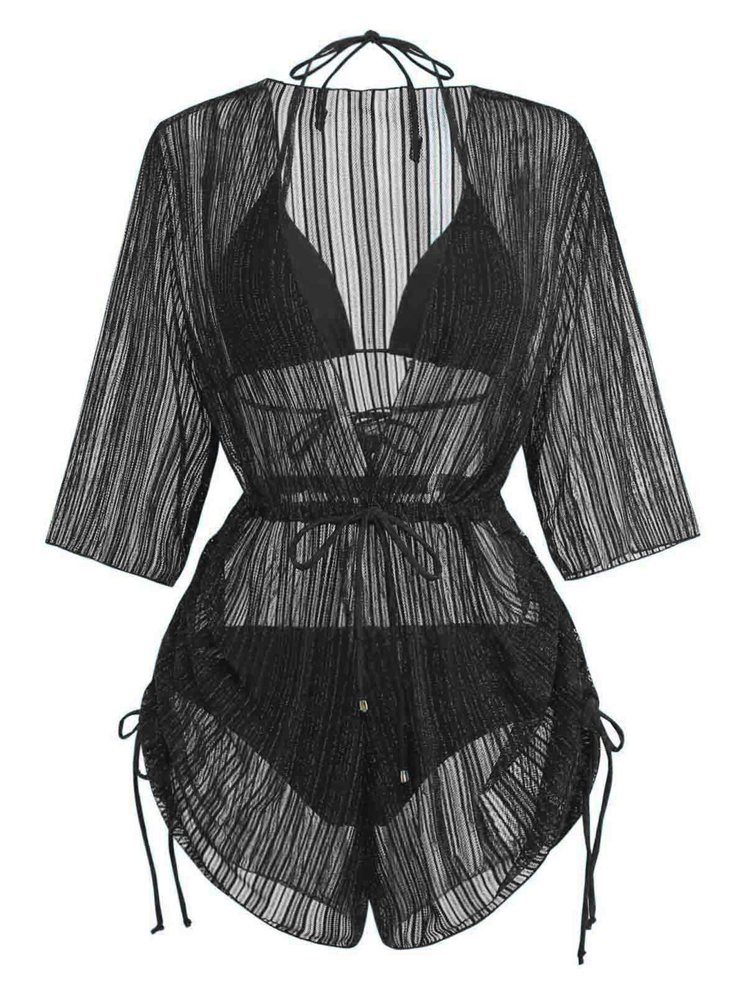 Solid-Halter-Bikini-Set-Shimmer-Cover-Up, vintage, retro, swimwear