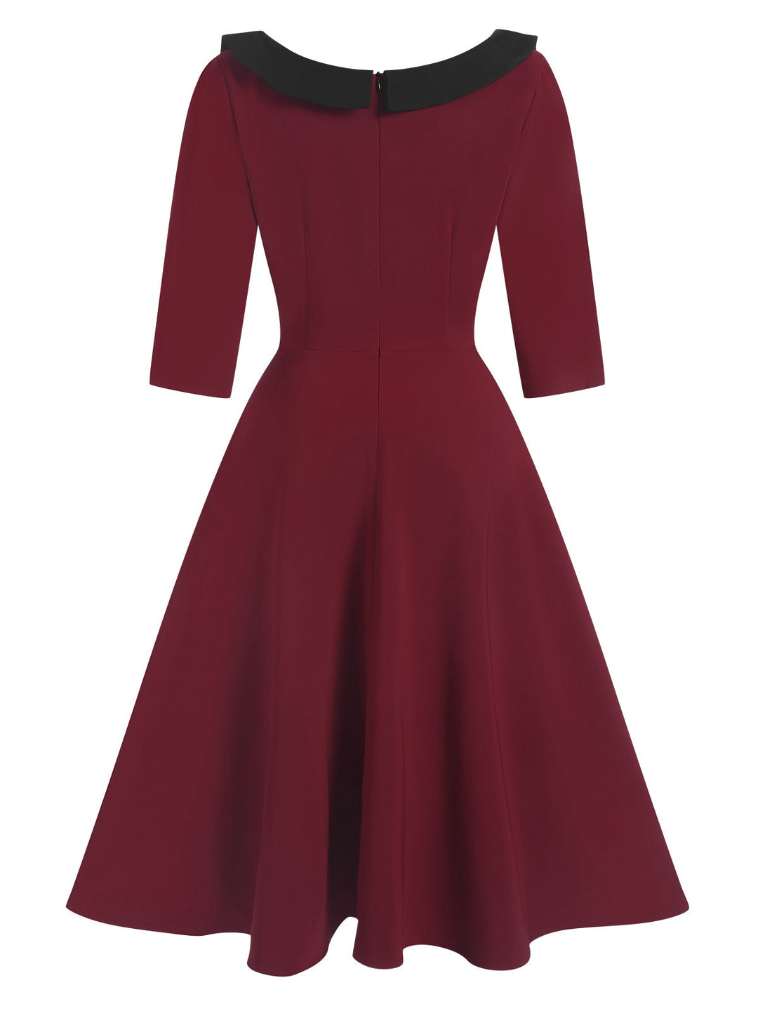1950s Solid Irregular Collar Half Sleeves Dress, vintage dress, retro fashion, rockabilly, pin-up fashion - perfect for women who love vintage and retro fashion