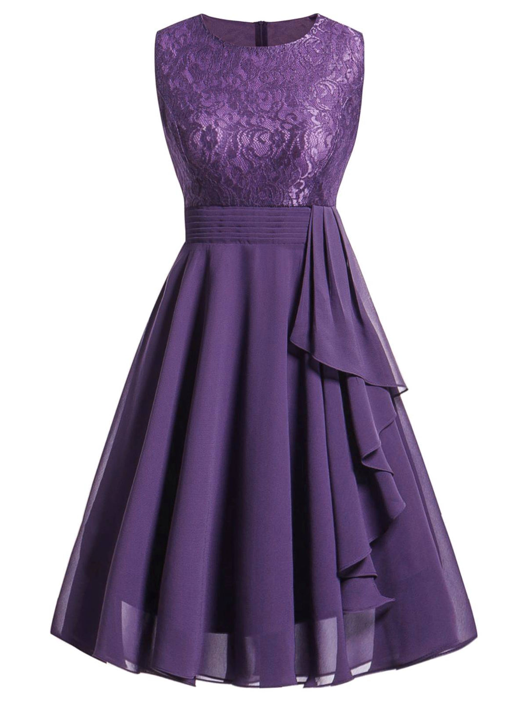 1950s Solid Lace Sleeveless Swing Dress: timeless style reimagined