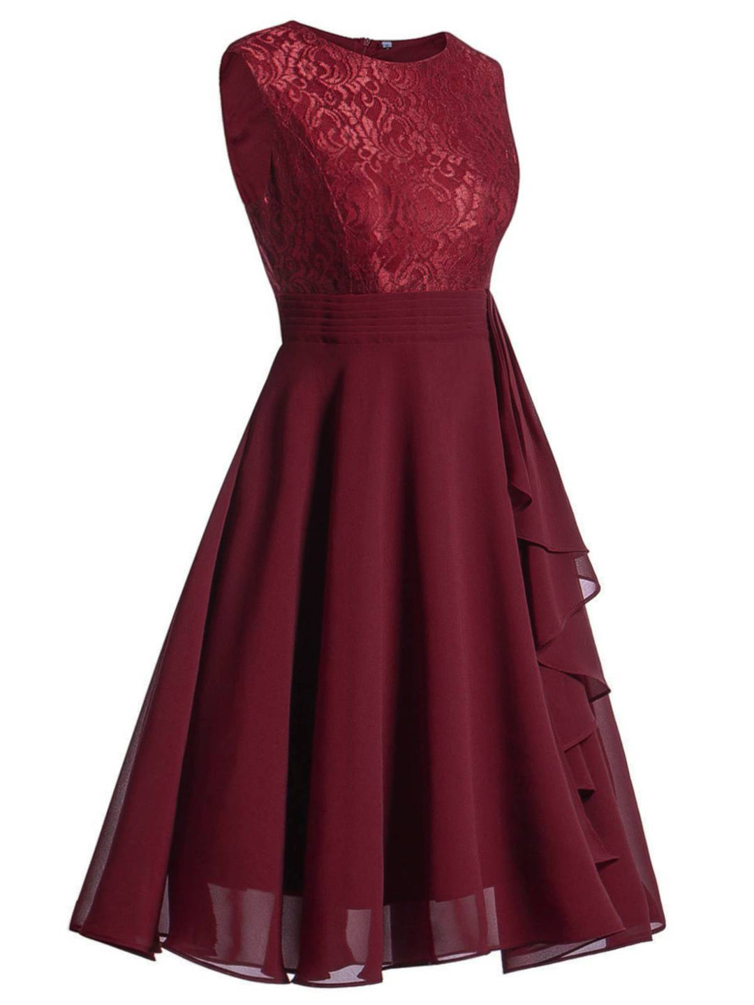 1950s Solid Lace Sleeveless Swing Dress: timeless style reimagined