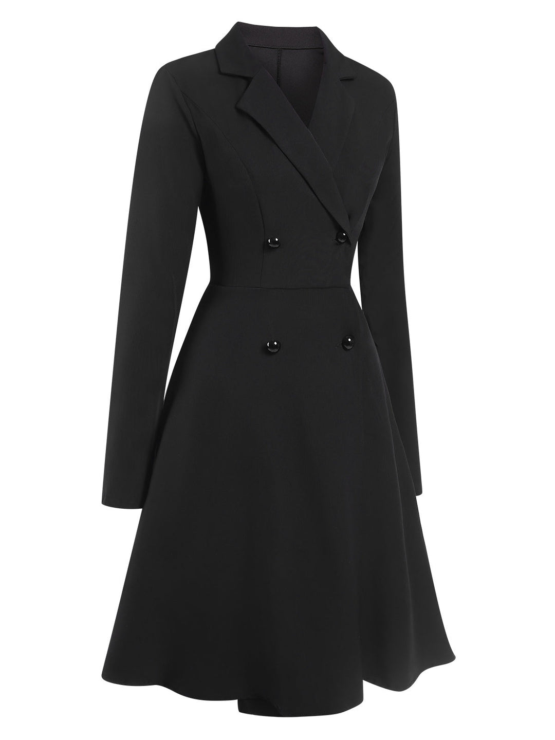 1950s Solid Lapel Double Breasted Trench Coat - vintage fashion, retro style