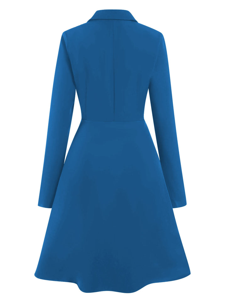 1950s Solid Lapel Double Breasted Trench Coat - vintage fashion, retro style