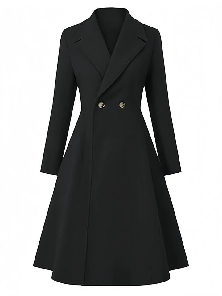 1950s Solid Notched Collar Dress Coat - vintage dress, fashion, rockabilly