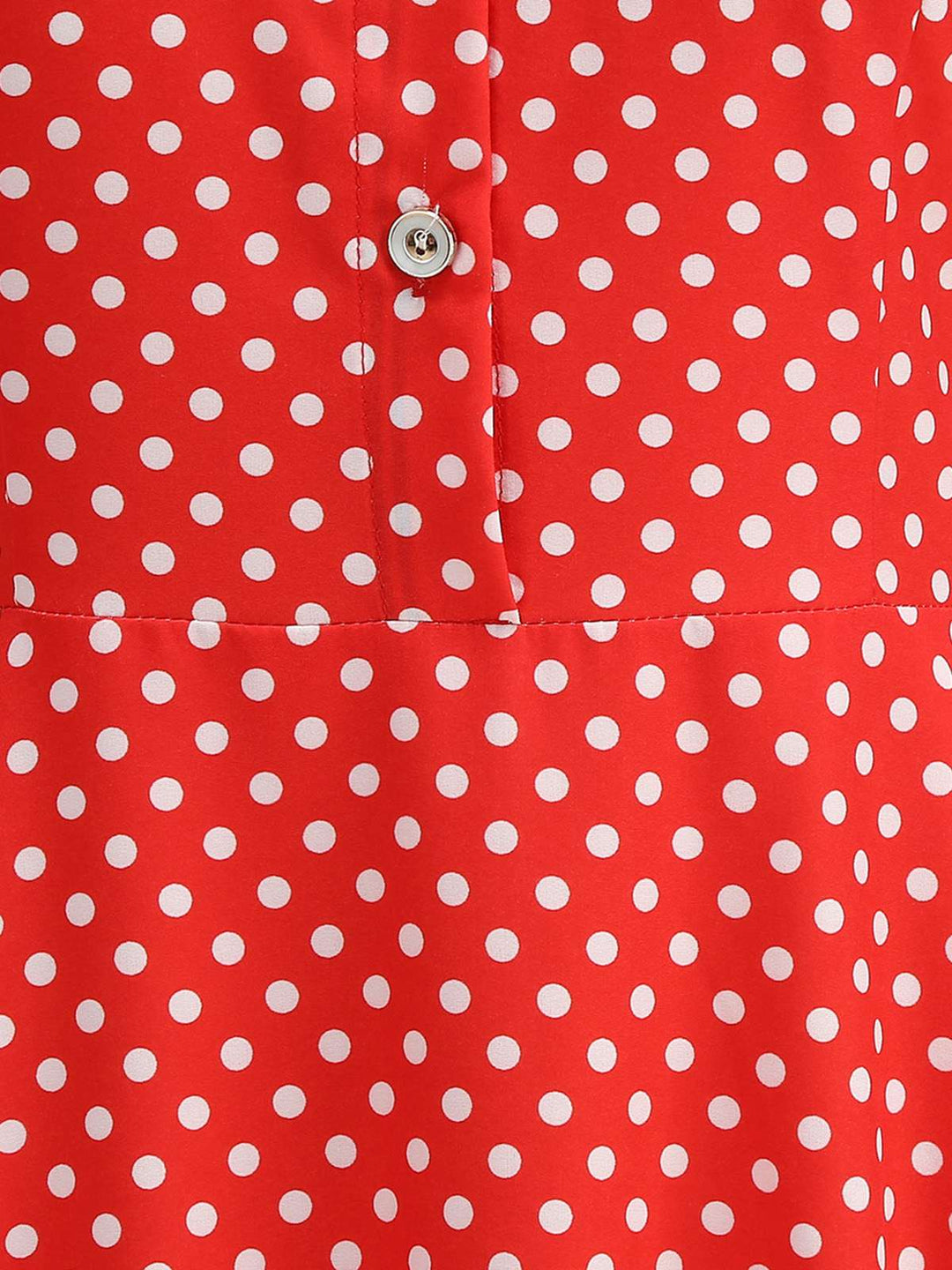 1950s Solid Polka Dot Shirt Collar Belted Swing Dress - vintage dress, retro fashion, elegant style for vintage lovers