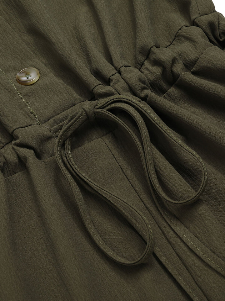 1950s Solid Shoulder Tie Sleeveless Romper — 1950s vintage charm for her modern wardrobe