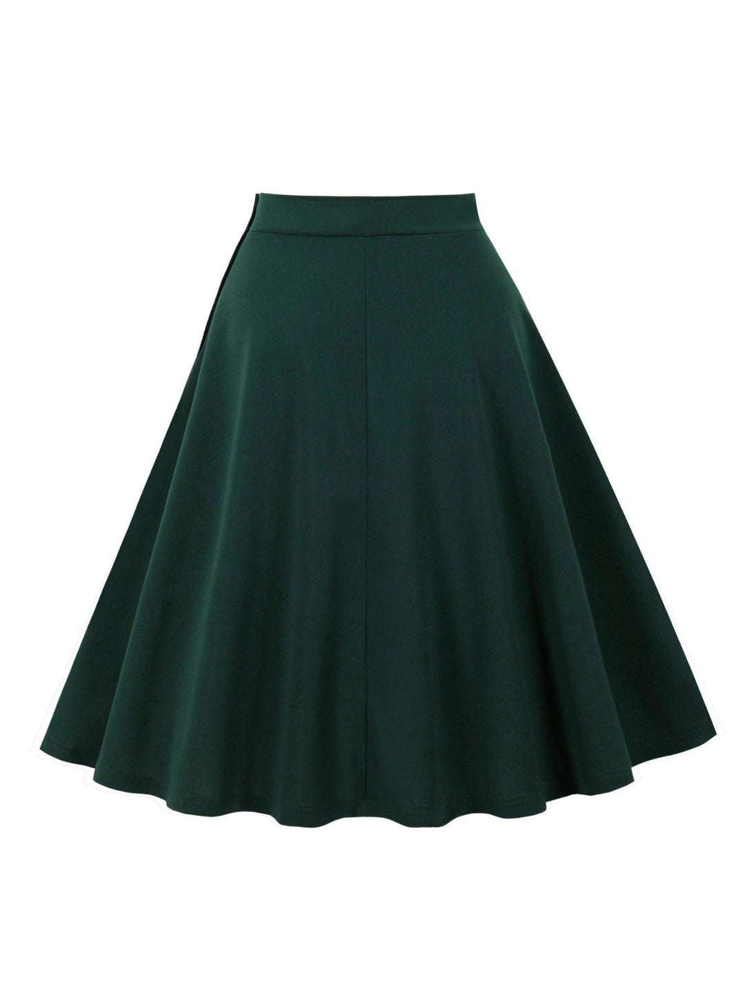 1950s Solid Side Buttons Pocket Skirt - vintage skirt, retro style
