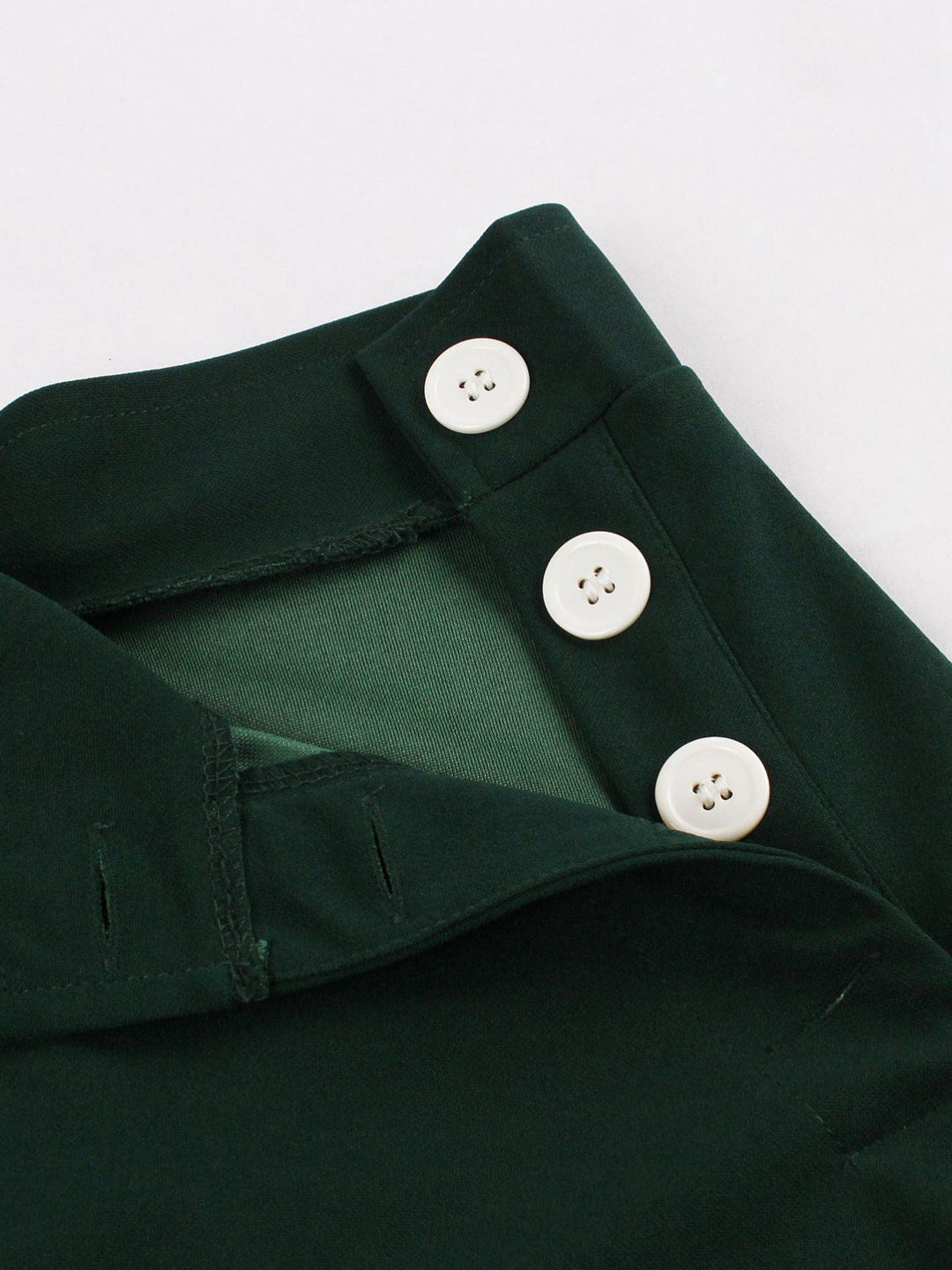 1950s Solid Side Buttons Pocket Skirt - vintage skirt, retro style