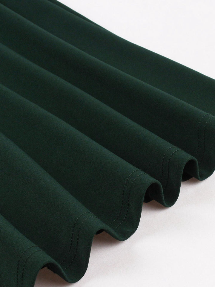 1950s Solid Side Buttons Pocket Skirt - vintage skirt, retro style