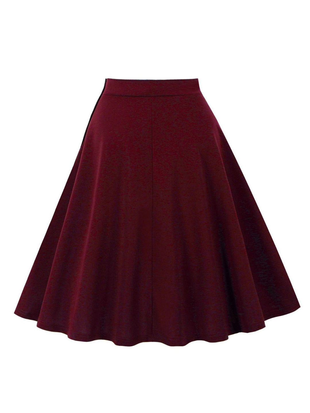 1950s Solid Side Buttons Pocket Skirt - vintage skirt, retro style