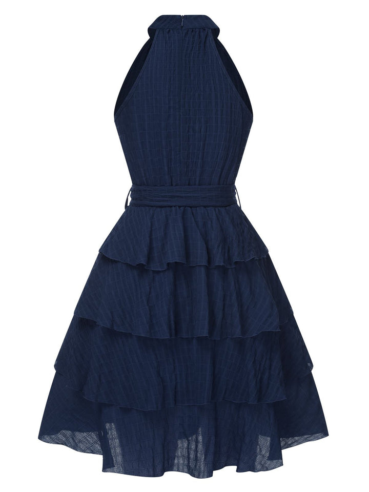 1950s Solid Sleeveless Belt Tutu Dress, vintage dress, retro fashion, rockabilly, pin-up fashion - perfect for women who love vintage and retro fashion