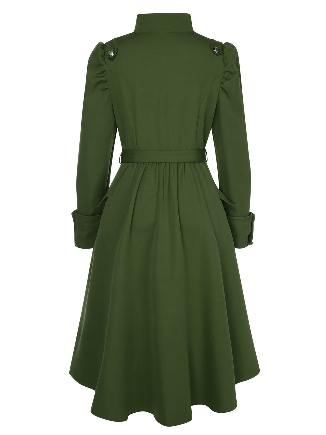 1950s Solid Stand Collar Button Coat - vintage outerwear, classic elegance for women
