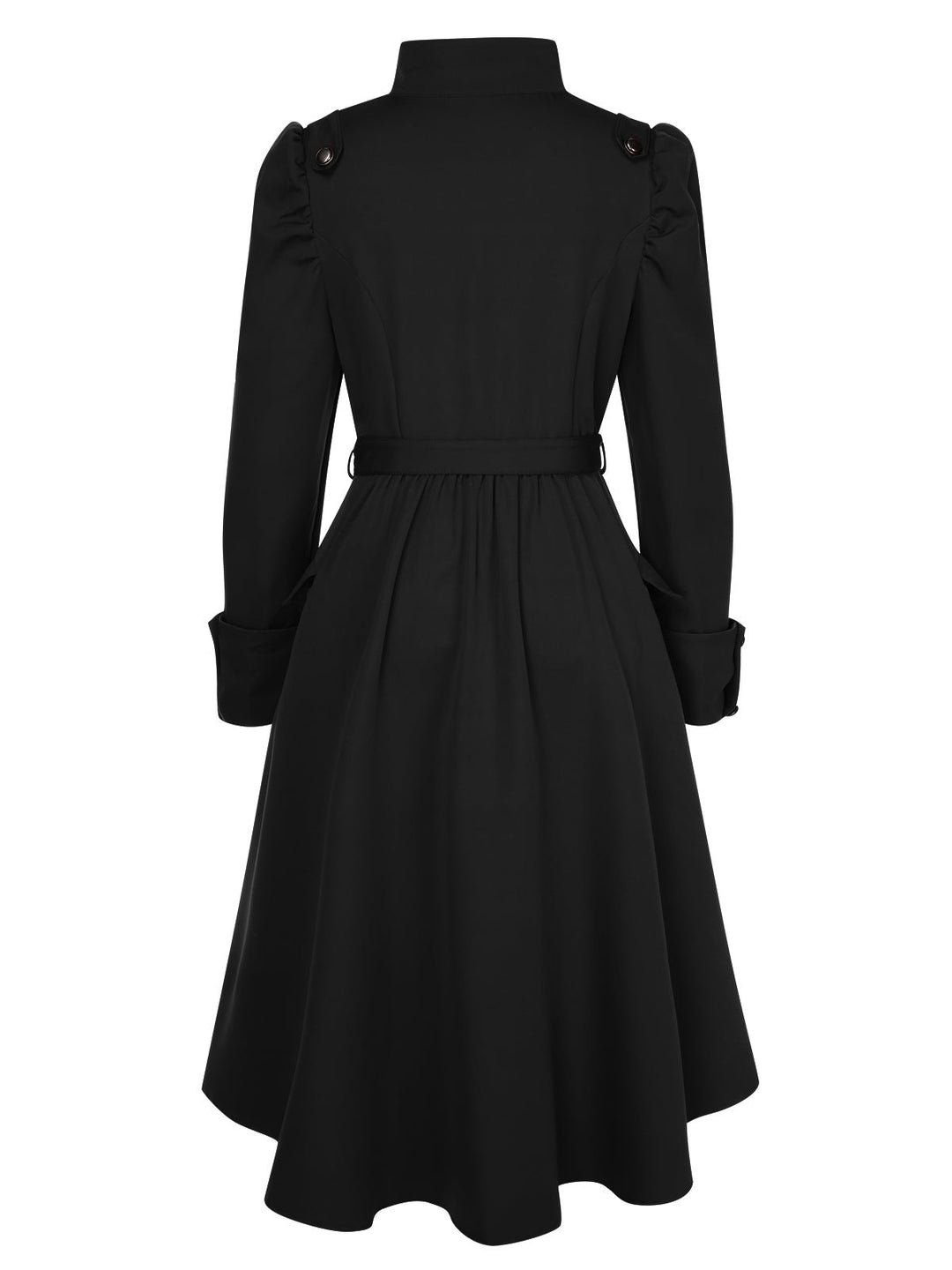 1950s Solid Stand Collar Button Coat - vintage outerwear, classic elegance for women
