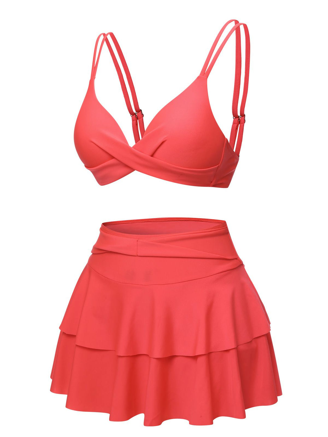 1950s Solid Suspender Skirt Swimsuit, vintage skirt, retro style - perfect for women who love vintage and retro fashion