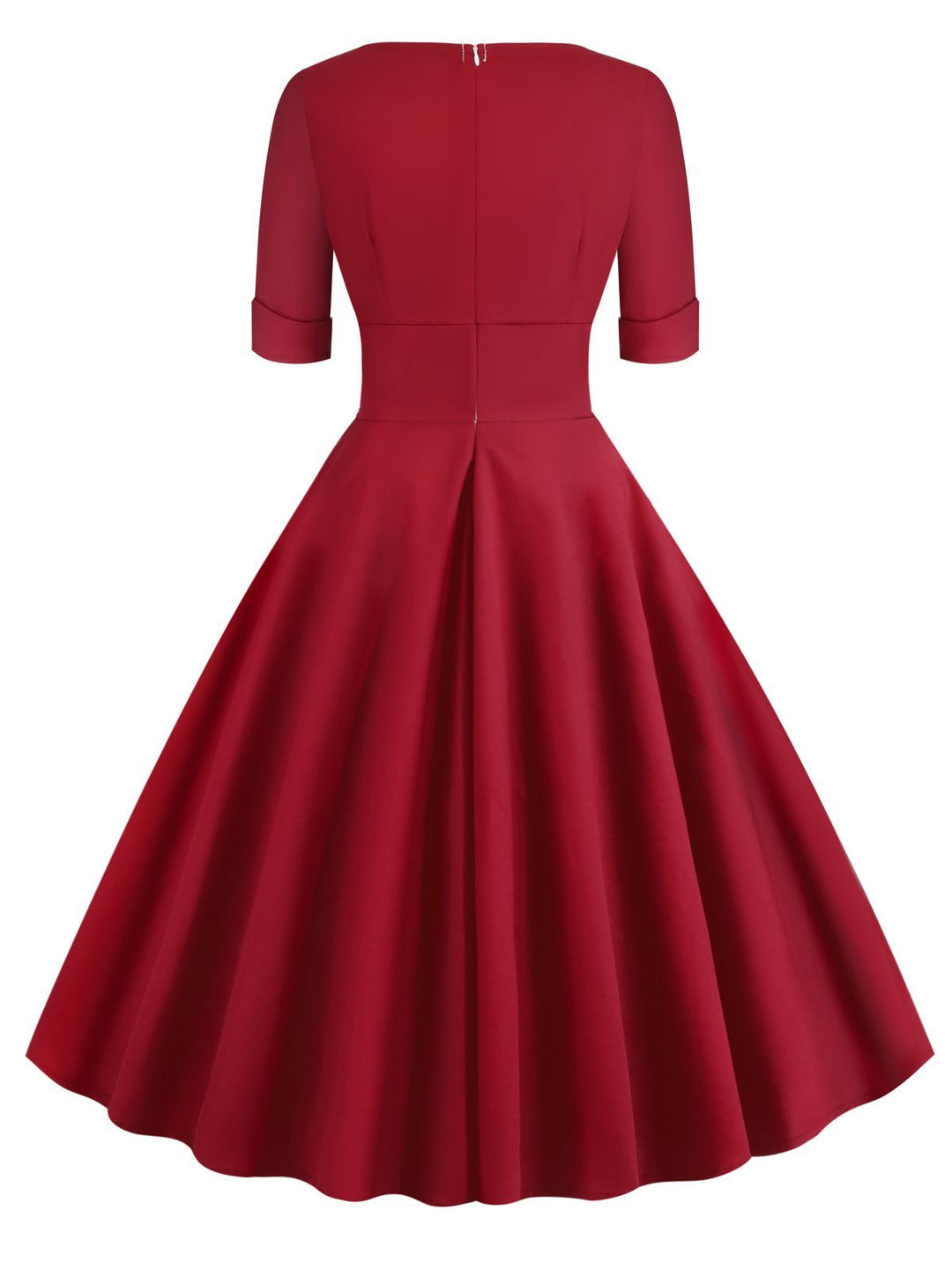 1950s Solid Sweetheart Fold Swing Dress: timeless style reimagined