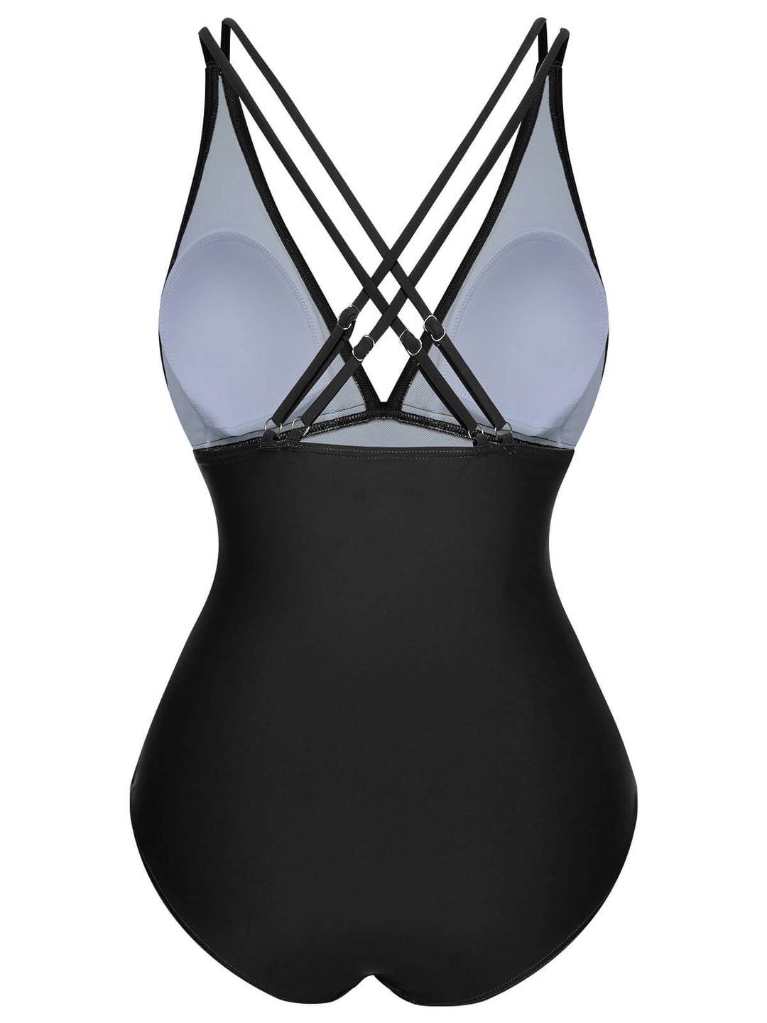 Solid V-Neck One-Piece Swimsuit — because glamour never goes out of style