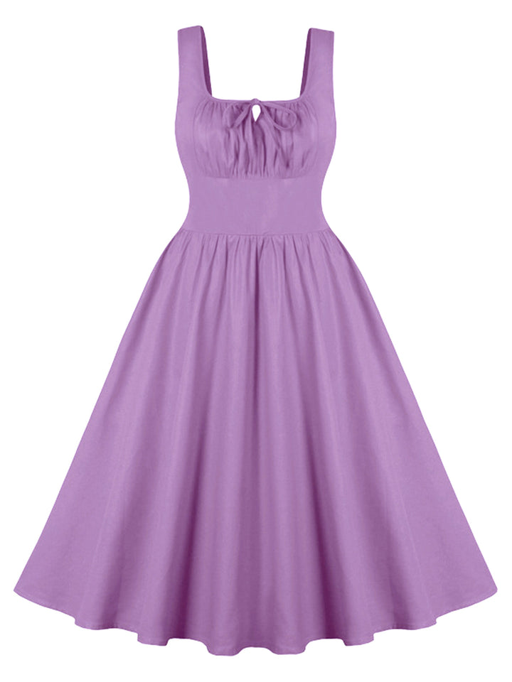 1950s Solid Wide Strap Dress, vintage dress, retro fashion, rockabilly, pin-up fashion - perfect for women who love vintage and retro fashion