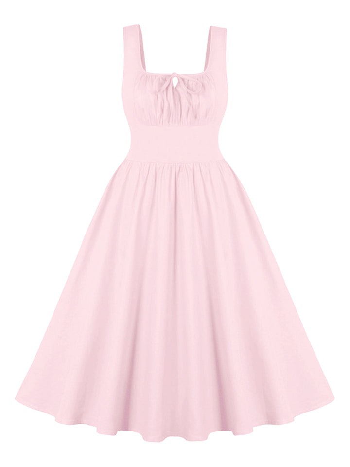 1950s Solid Wide Strap Dress, vintage dress, retro fashion, rockabilly, pin-up fashion - perfect for women who love vintage and retro fashion