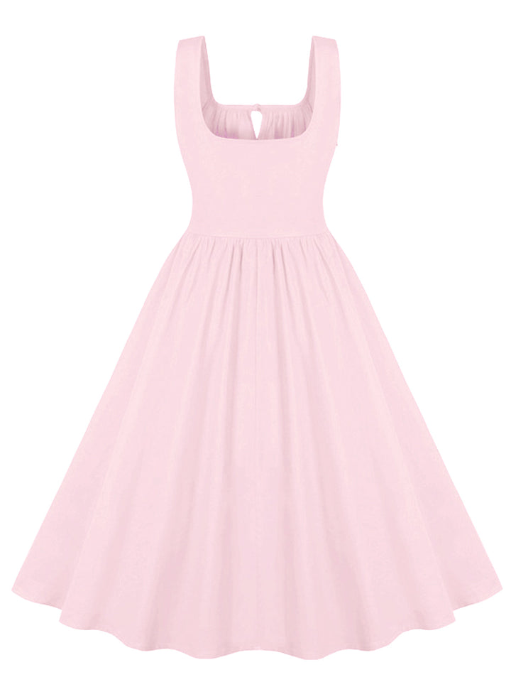 1950s Solid Wide Strap Dress, vintage dress, retro fashion, rockabilly, pin-up fashion - perfect for women who love vintage and retro fashion