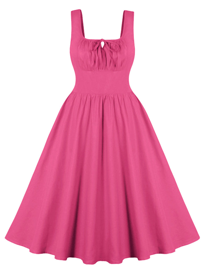 1950s Solid Wide Strap Dress, vintage dress, retro fashion, rockabilly, pin-up fashion - perfect for women who love vintage and retro fashion
