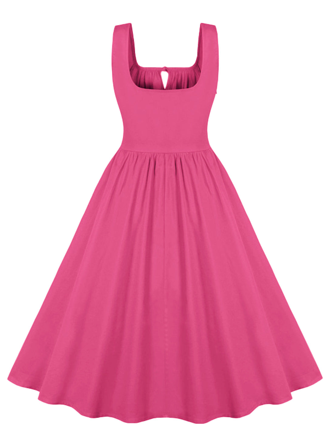 1950s Solid Wide Strap Dress, vintage dress, retro fashion, rockabilly, pin-up fashion - perfect for women who love vintage and retro fashion