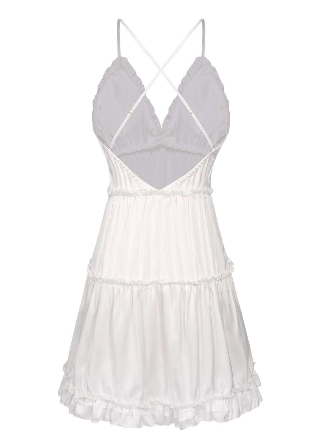 Solid Wrinkle Spaghetti Straps Nightgown, vintage fashion, retro style - perfect for women who love vintage and retro fashion