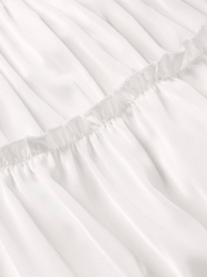 Solid Wrinkle Spaghetti Straps Nightgown, vintage fashion, retro style - perfect for women who love vintage and retro fashion