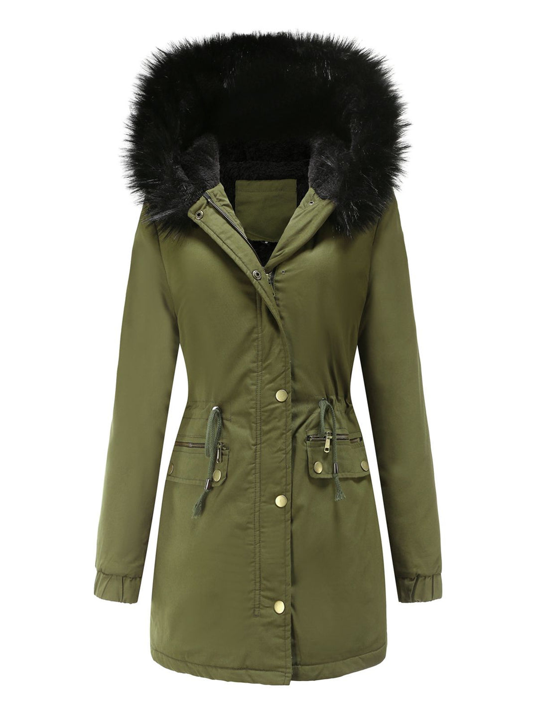 1950s Solid Zipper Fur Trimmed Coat — vintage elegance for the modern woman